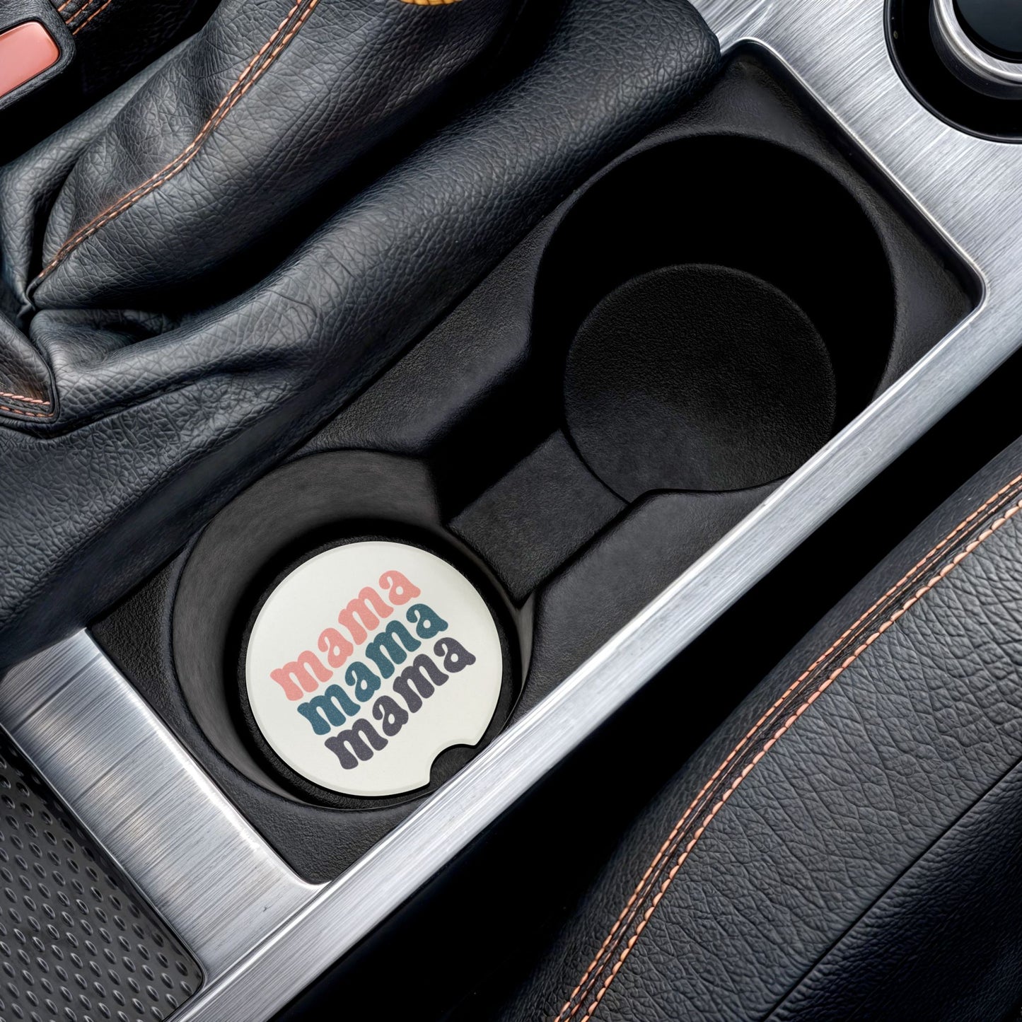 Mama Retro Soapstone Car Coaster