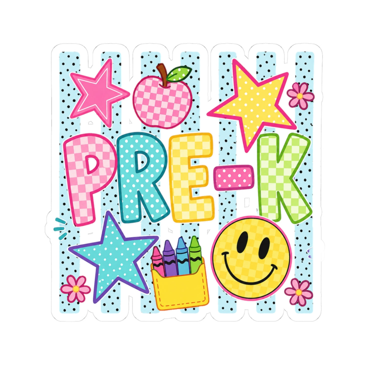 Pre-K Sticker — Cute Colorful School Decal for Preschool Teachers & Kids