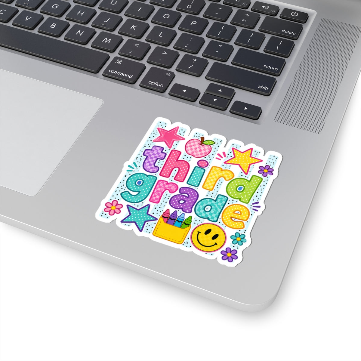 Third Grade Colorful Sticker — Cute Back-to-School Laptop/Notebook Decal